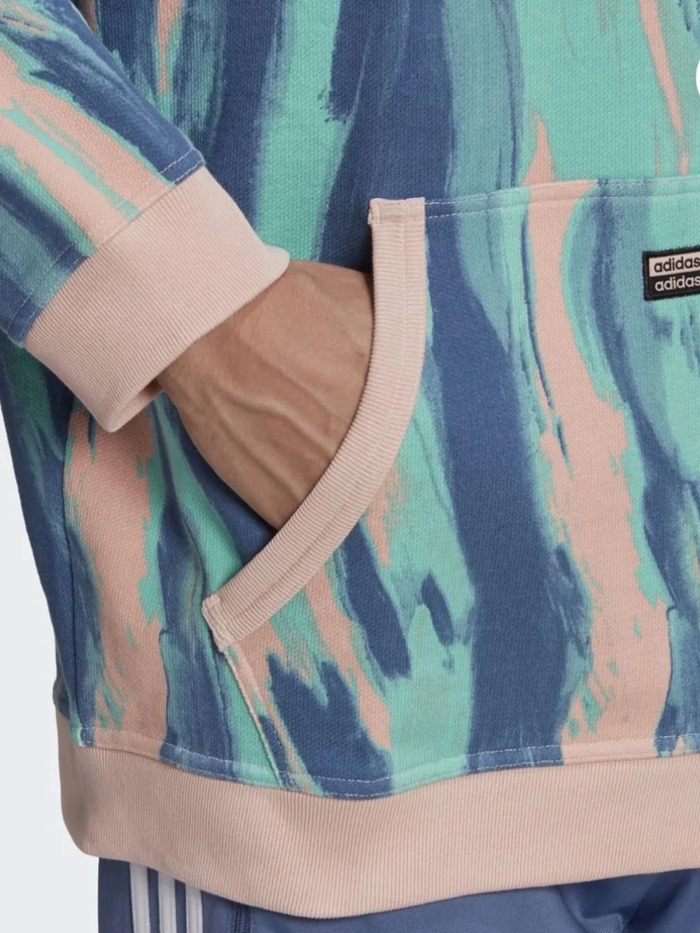 ADIDAS ORIGINALS RYV TIE DYE MARBLED HOODIE - MULTI